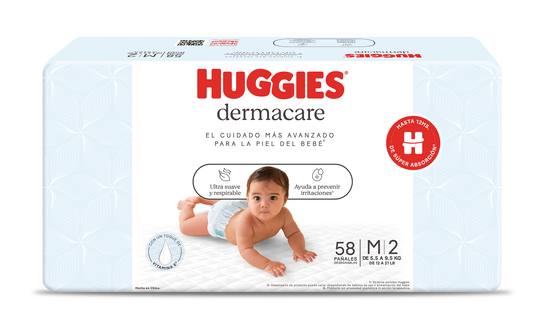 Pañal Huggies Dermacare Talla M 58 unid